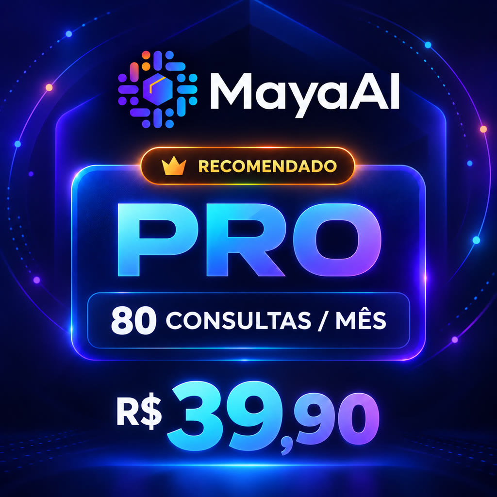 Plano Maya AI Pro, 80 consultas por mês por R$ 39,90
